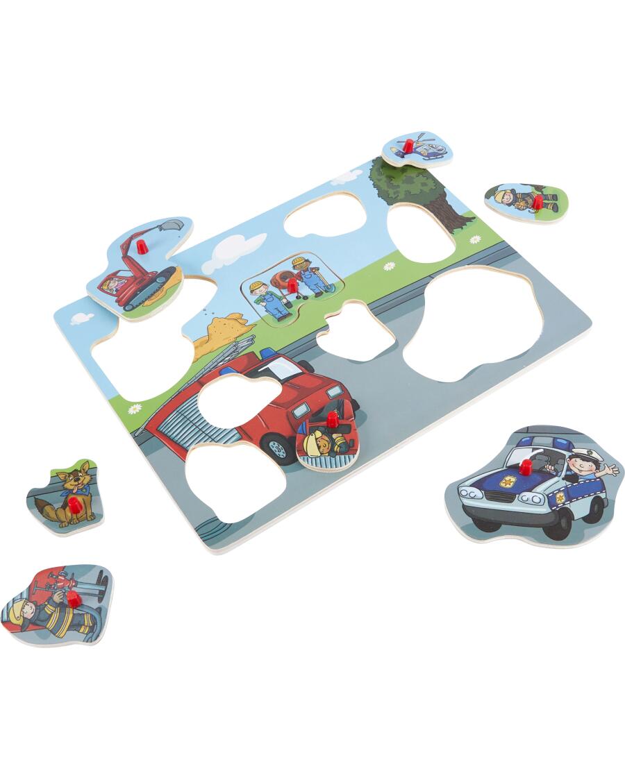 Holzpuzzle blau
