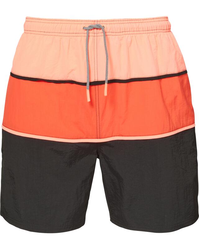 Short de bain à larges rayures homme, noir (KiK Badeshorts mit Blockstreifen (schwarz)) — KiK, produit allemand authentique au Maroc