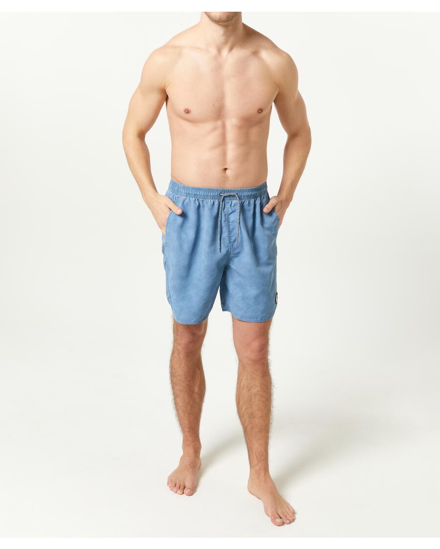 Badeshorts mit Waschungseffekten blau