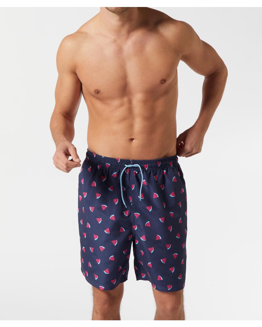 Badeshorts mit Wassermelonen dunkelblau