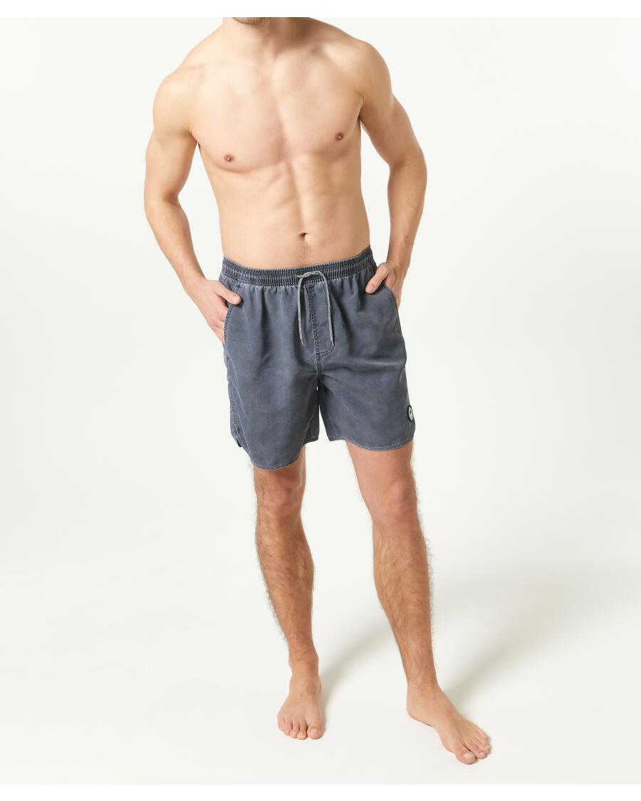 Badeshorts mit Waschungseffekten jeans grau