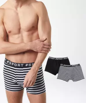 Bokserki w stylu retro z napisami