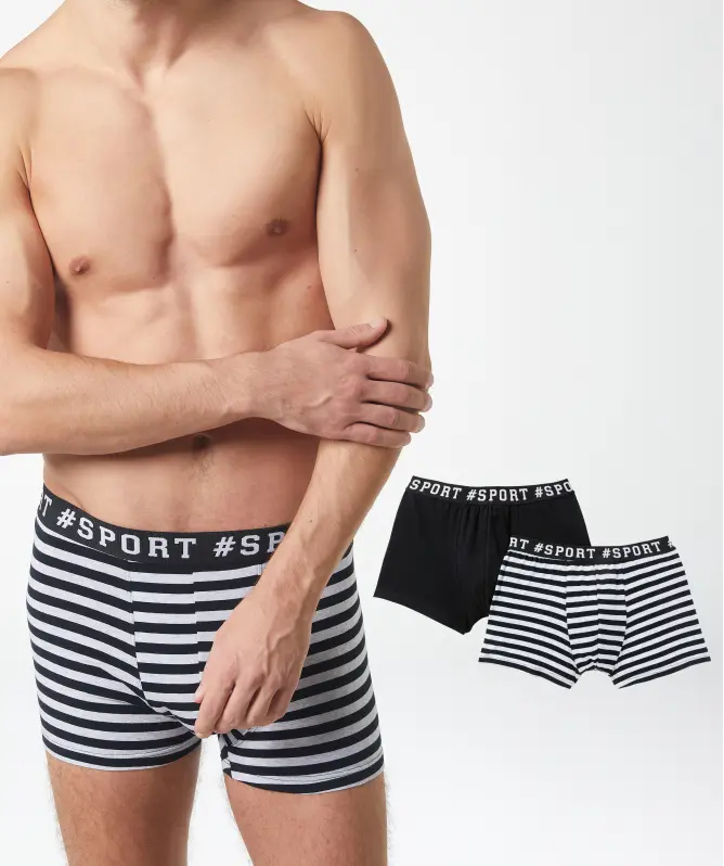Retro Boxershorts mit Schriftzug