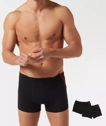 Retro Boxershorts mit Kontrastnähten