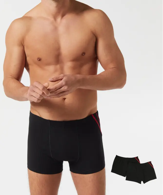 Retro Boxershorts mit Kontrastnähten