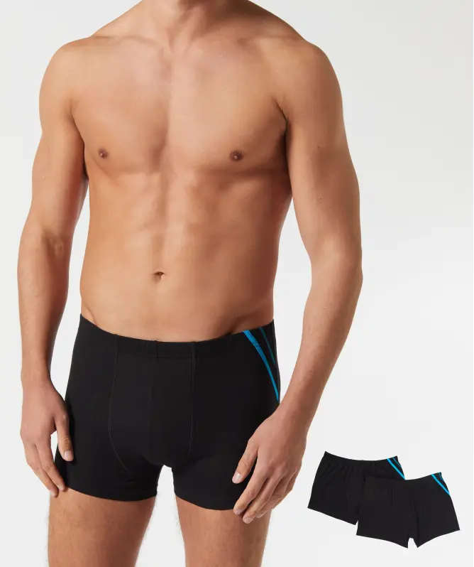 Retro Boxershorts mit Kontrastnähten