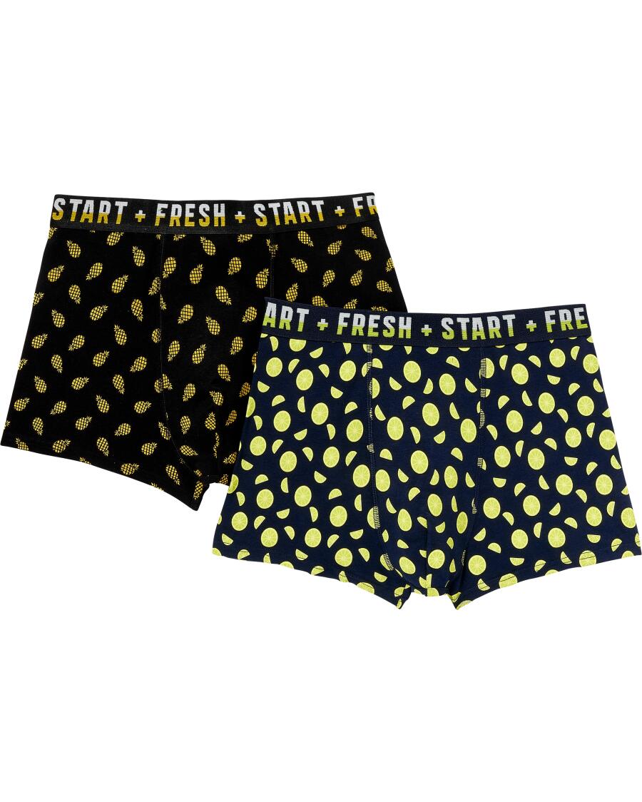 Retro Boxershorts mit Allover-Prints schwarz