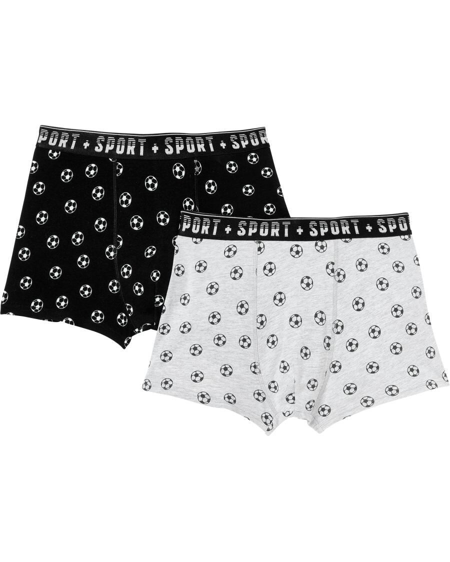 Retro Boxershorts mit Allover-Prints grau melange