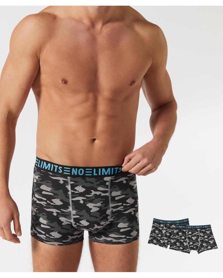 Retro Boxershorts Camouflage dunkelgrau