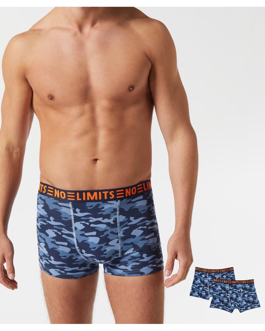 Retro Boxershorts Camouflage dunkelblau