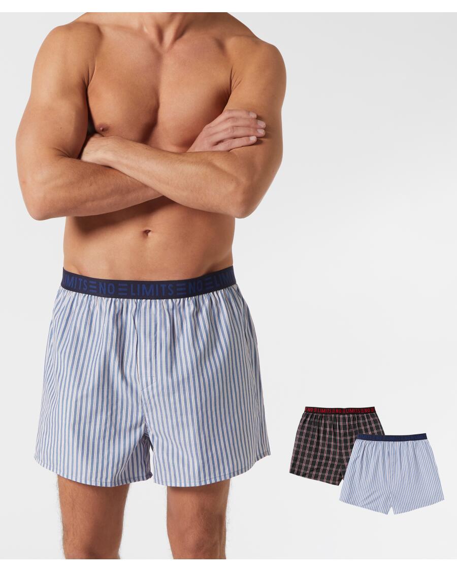 Doppelpack Boxershorts blau