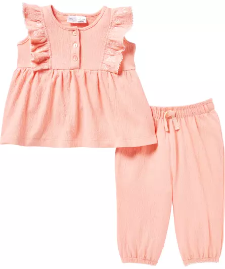 Blusentop + Hose in Rosa