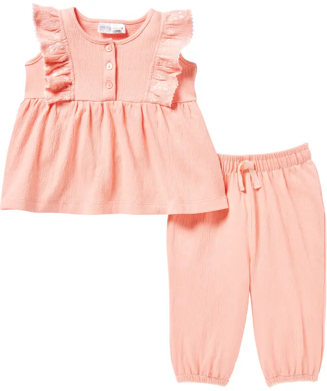 Blusentop + Hose in Rosa