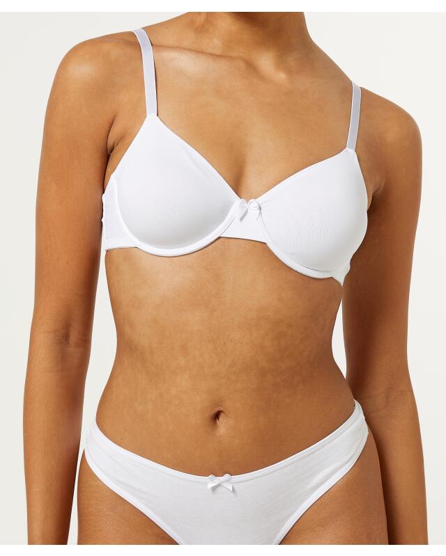 Soutien-gorge à armatures avec nœud femme, blanc — KiK, produit allemand authentique au Maroc