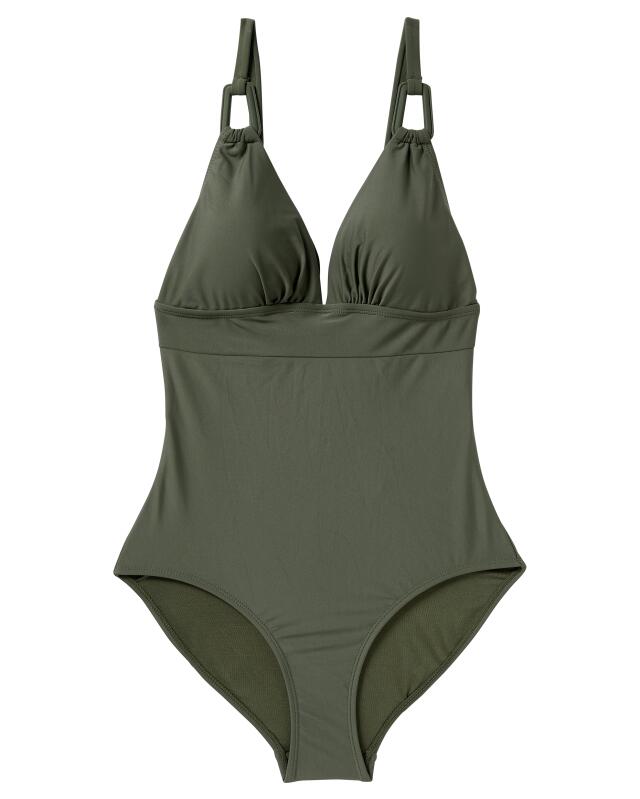 Maillot de bain femme, kaki (KiK Badeanzug in Khaki (Khaki)) — KiK, produit allemand authentique au Maroc