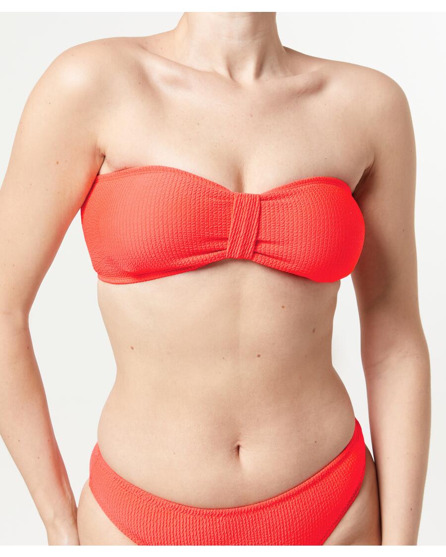 Bandeau Bikini-Oberteil koralle