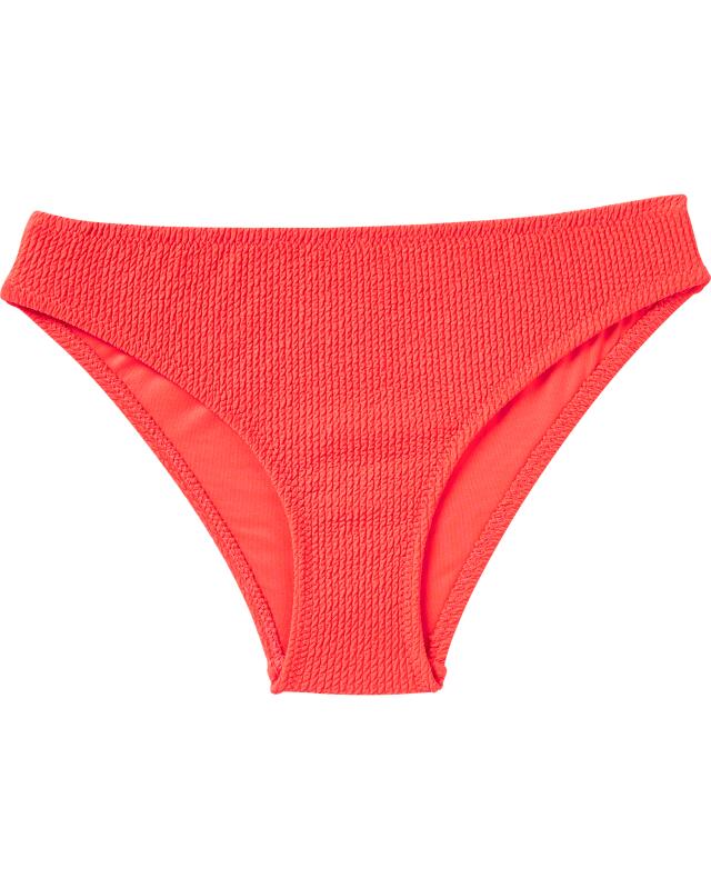 Textured bikini bottoms for women, coral (KiK Strukturierter Bikini-Slip (koralle)) — KiK, authentic German product in Morocco
