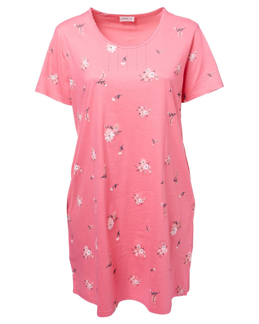 Nachthemd mit Blumen rosa