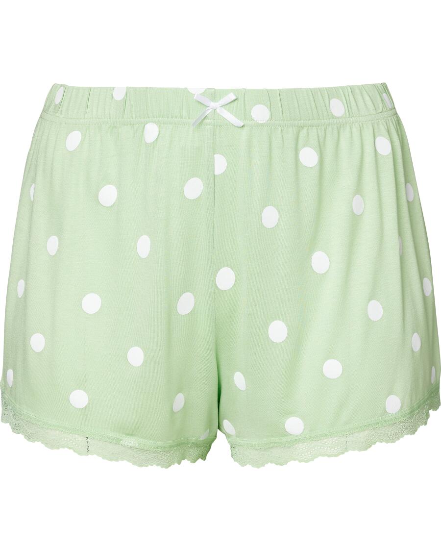 Gepunktete Pyjamahose grün