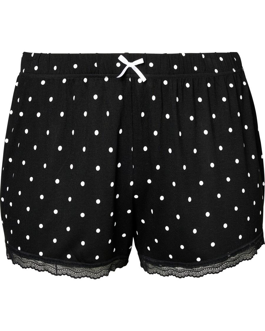 Gepunktete Pyjamahose schwarz