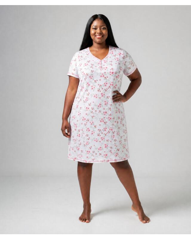 Chemise de nuit à fleurs femme, à fleurs — KiK, produit allemand authentique au Maroc
