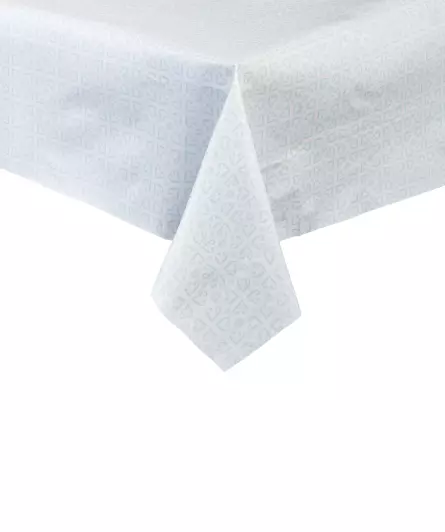 Gemusterte Wachstuchtischdecke