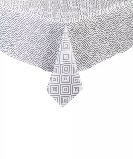 Gemusterte Wachstuchtischdecke