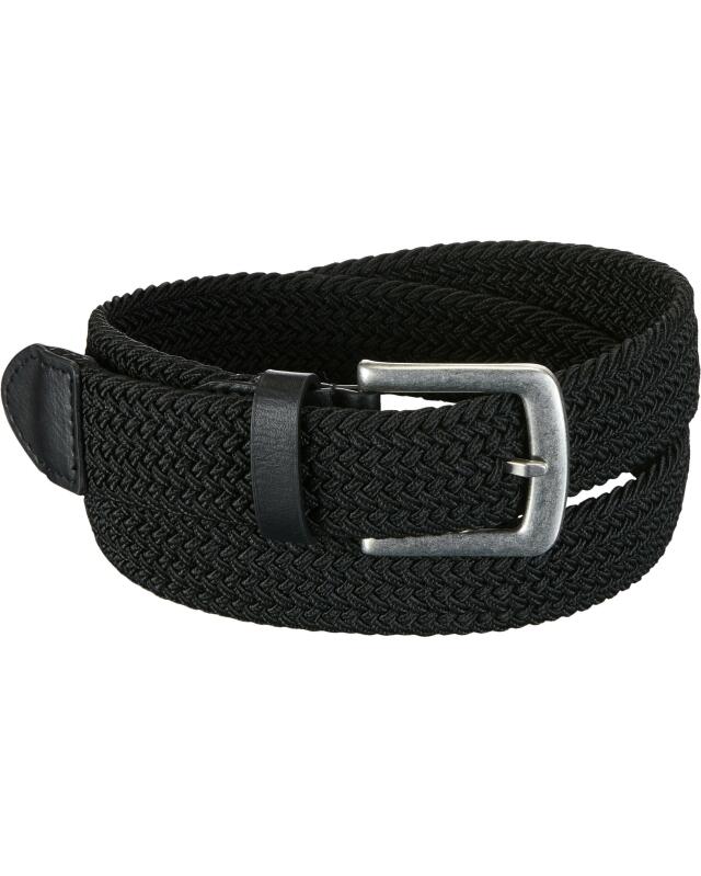 Ceinture effet tressé homme, noir — KiK, produit allemand authentique au Maroc