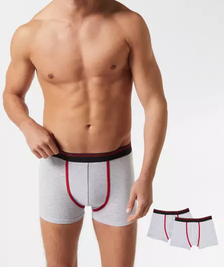 Retro boxershort met contrasterende stiksels