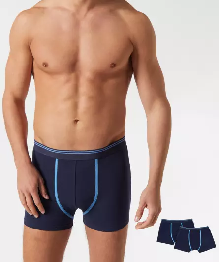 Retro boxerky s kontrastním prošíváním