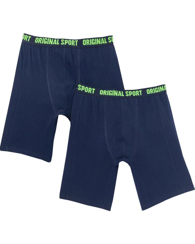 بوكسر ريترو طويل للرجال، كحلي (KiK Lange Retro Boxershorts (dunkelblau)) — KiK, منتج ألماني أصلي في المغرب