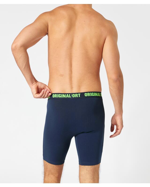 بوكسر ريترو طويل للرجال، كحلي (KiK Lange Retro Boxershorts (dunkelblau)) — KiK, منتج ألماني أصلي في المغرب