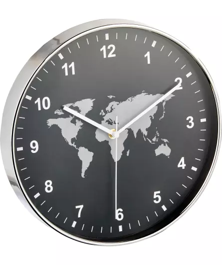 Wanduhr Weltkarte