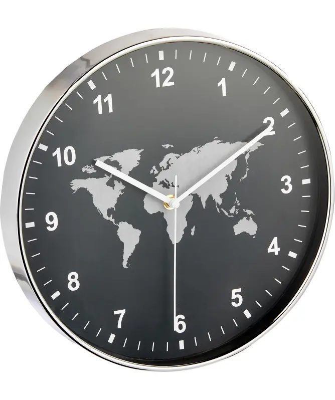 Wanduhr Weltkarte