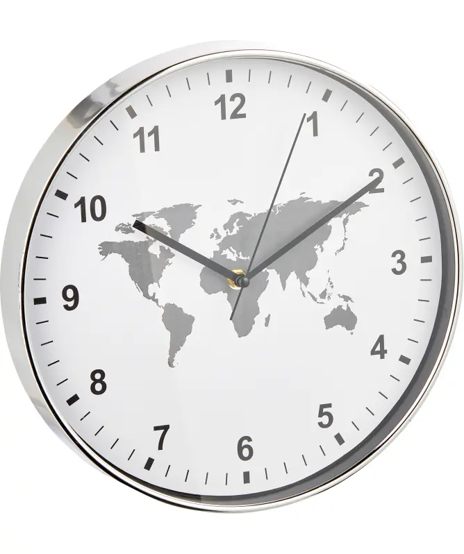 Wanduhr Weltkarte