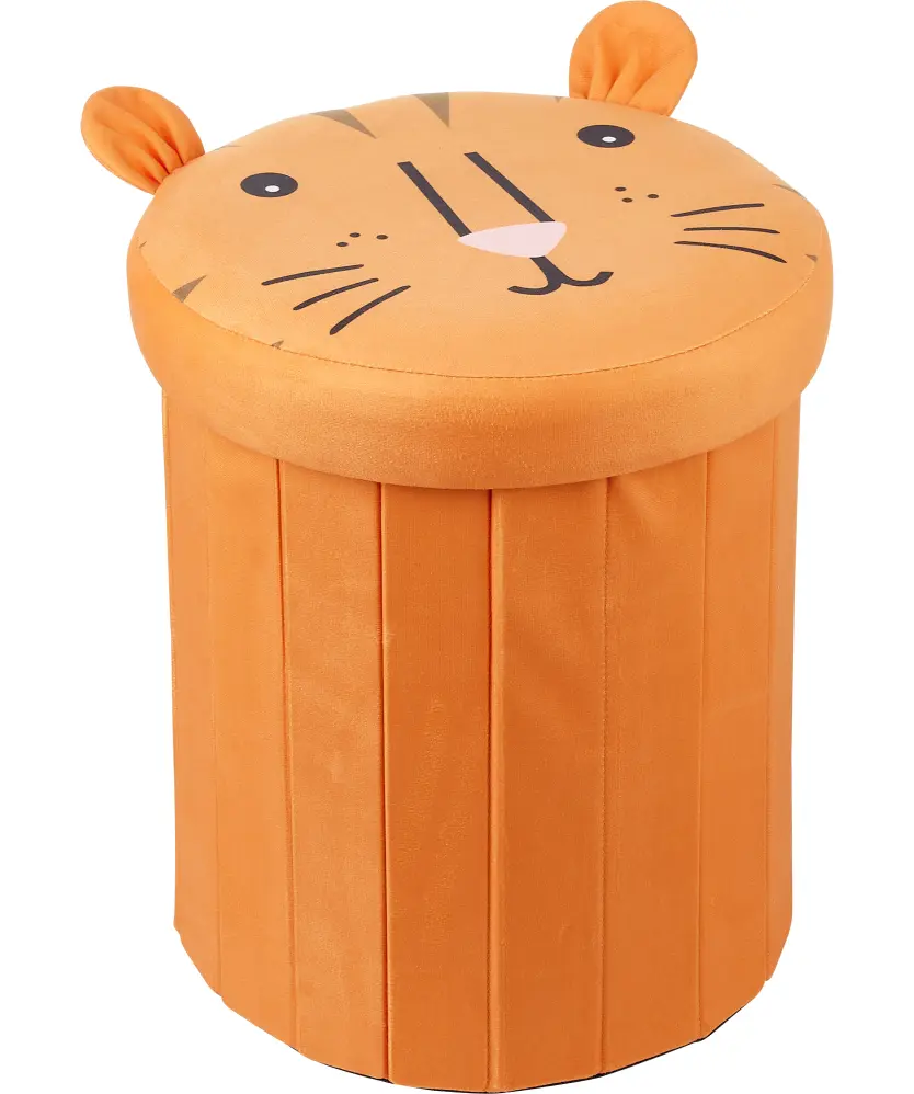 Hocker met opbergruimte fluweel blauw NEELY