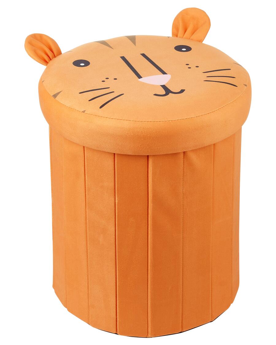 Stolička s víkem vzhled zvířátko hnědá