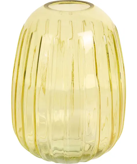 Skleněná váza s rýhováním