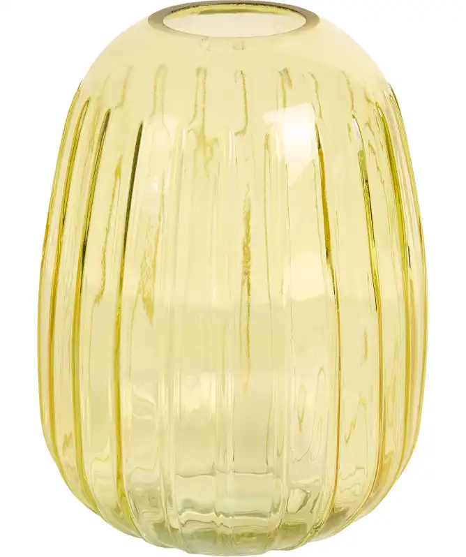 Skleněná váza s rýhováním