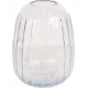 Glasvase mit Riffeln