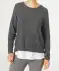 Pullover mit Bluseneinsatz anthrazit melange