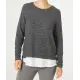 Pullover mit Bluseneinsatz
