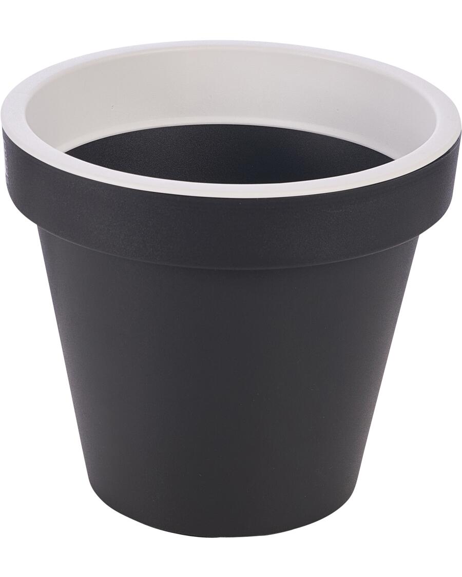 Pflanztopf mit konischer Form anthrazit