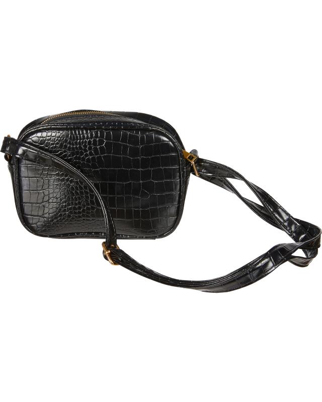 Crocodile-look handbag for women, black (KiK Handtasche Krokodillederoptik (schwarz)) — KiK, authentic German product in Morocco