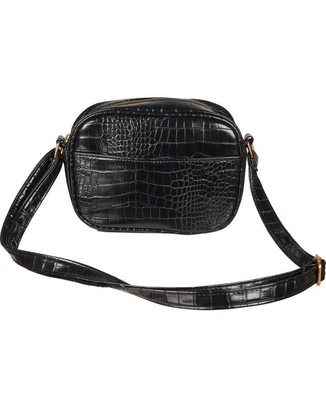Crocodile-look handbag for women, black (KiK Handtasche Krokodillederoptik (schwarz)) — KiK, authentic German product in Morocco
