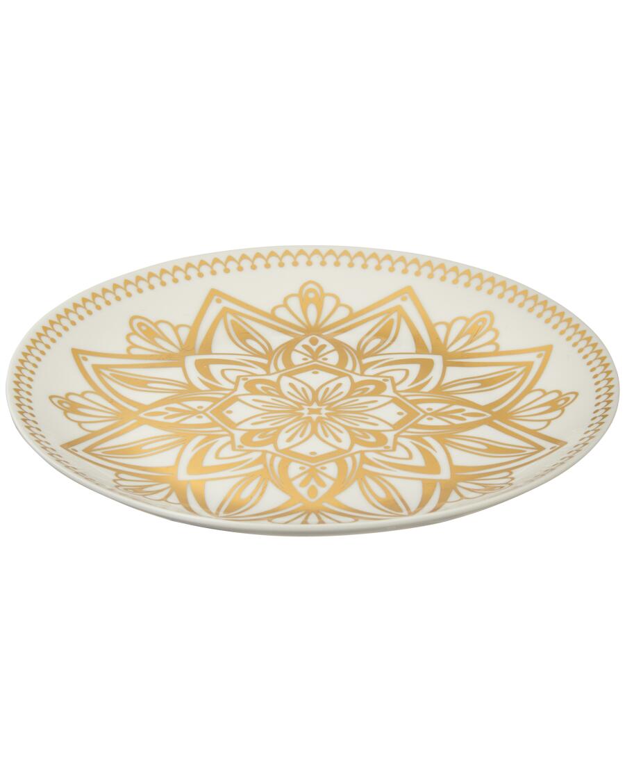 Teller Orient Weiß/gold