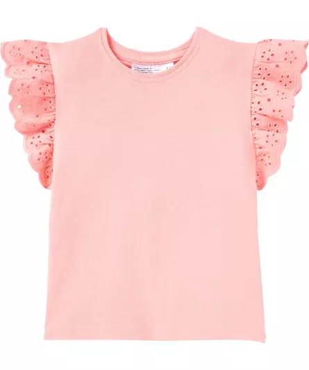 T-Shirt mit Spitzenärmel