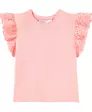 T-Shirt mit Spitzenärmel