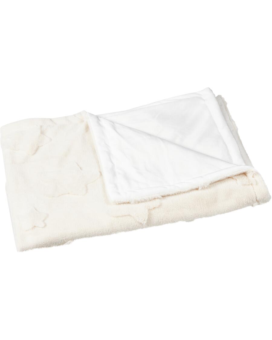 Babydecke mit Sternen naturfarben