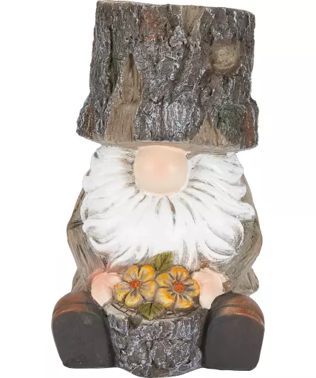 Garten Deko-Zwerg mit Pflanztopf